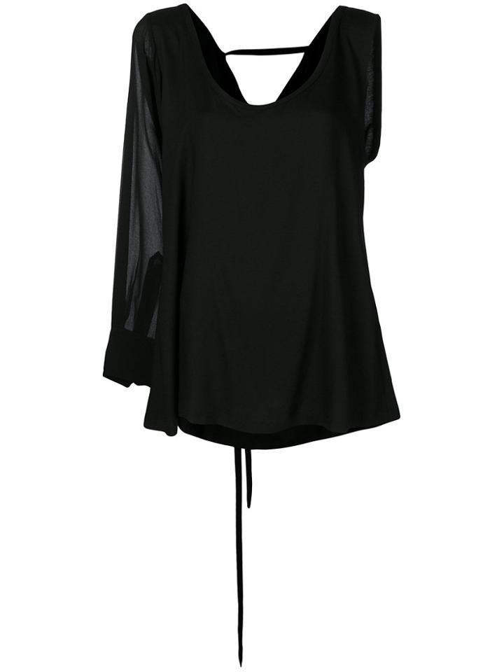 Ann Demeulemeester One Shoulder Blouse - Black