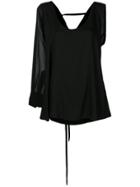 Ann Demeulemeester One Shoulder Blouse - Black