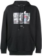 Throwback. Marty Print Hooded Sweatshirt - Black