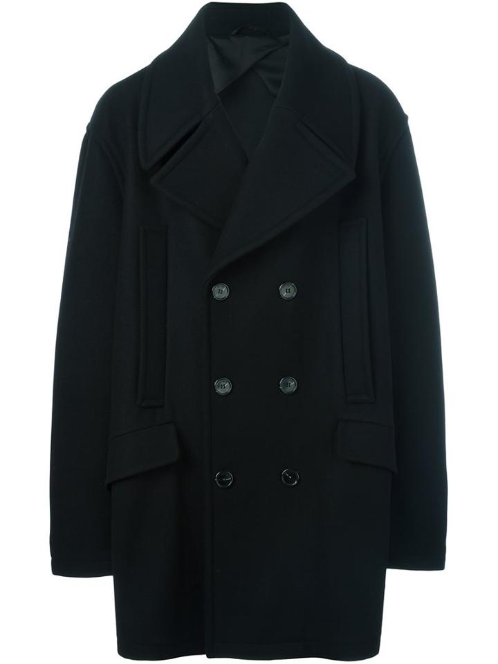 Raf Simons Oversized Coat, Men's, Black, Wool