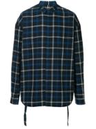 Juun.j Loose Fit Plaid Print Shirt - Blue