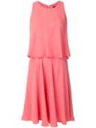 Max Mara Double Layer Flared Dress - Pink & Purple