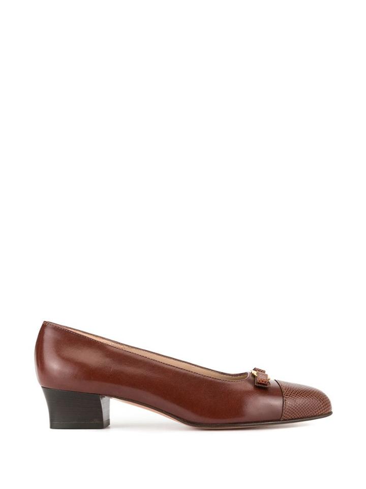Salvatore Ferragamo Vintage Vara Pumps - Brown