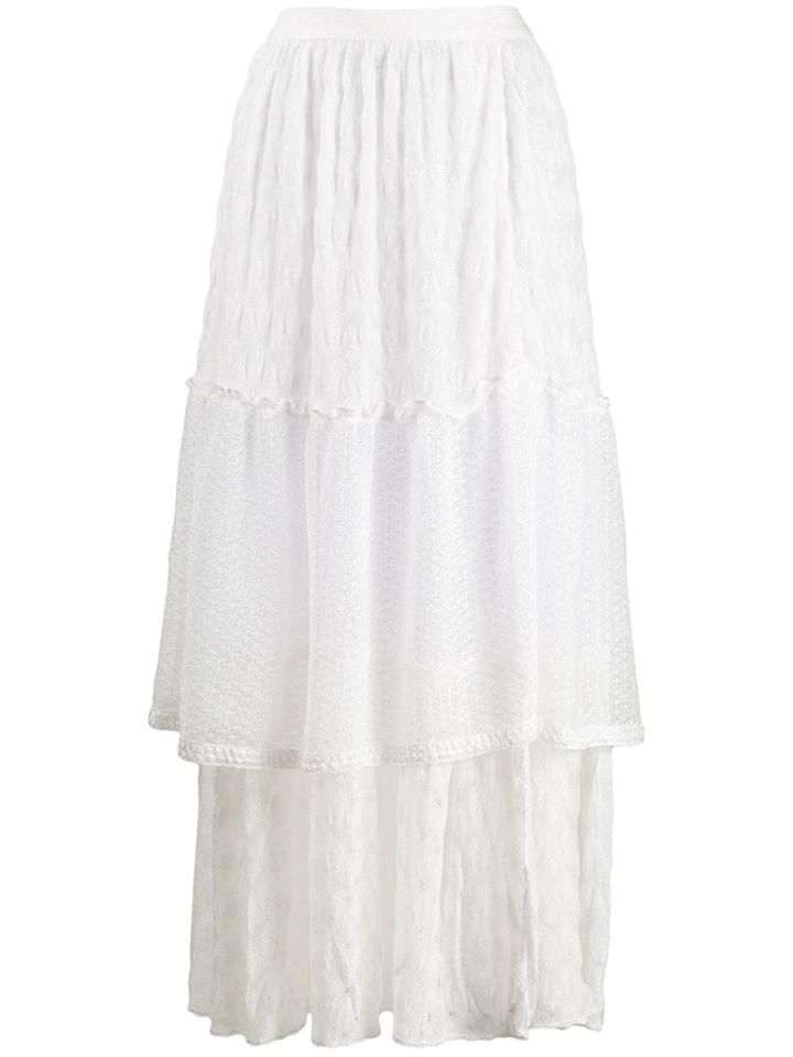 Missoni Mare Layered Prairie Skirt - White