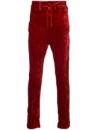 Ann Demeulemeester Metallic Skinny Trousers - Red