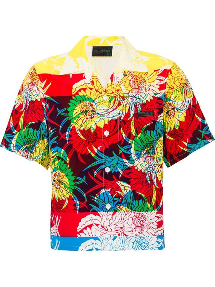 Prada Pongé Shirt - Red