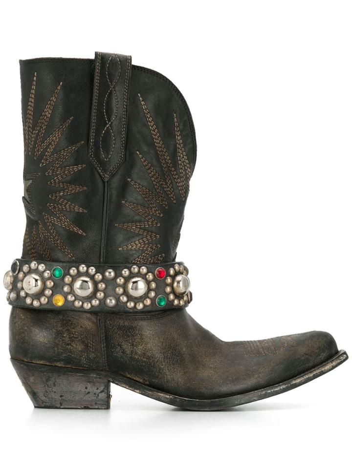 Golden Goose Wish Star Ankle Boots - Black