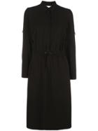 Akris Punto Long-sleeved Shirt Dress - Black
