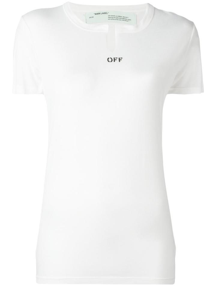 Off-white - Off T-shirt - Women - Polyester/micromodal - Xxs, White, Polyester/micromodal