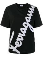 Salvatore Ferragamo Signature Print T-shirt - Black