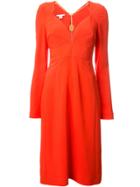 Antonio Berardi Chain Detail Fitted Dress - Red