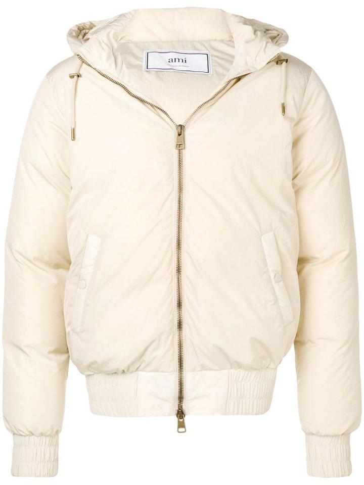 Ami Alexandre Mattiussi Hooded Down Jacket - Neutrals