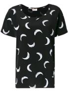 Saint Laurent Printed Moon T-shirt - Black