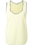 Cédric Charlier Tank Top, Women's, Size: 42, Yellow/orange, Polyester/rayon
