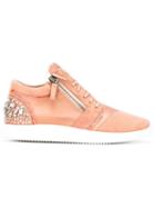 Giuseppe Zanotti Crystal Embellished Sneakers - Pink