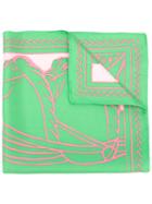 Tory Burch Abstract Print Scarf, Women's, Green, Silk