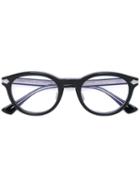 Gucci Eyewear Oval Frame Glasses, Black, Acetate/titanium