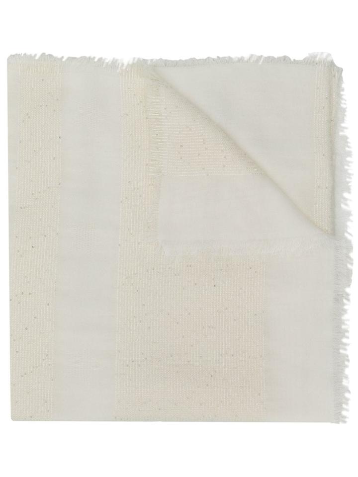 Lorena Antoniazzi Pailletes Scarf - White