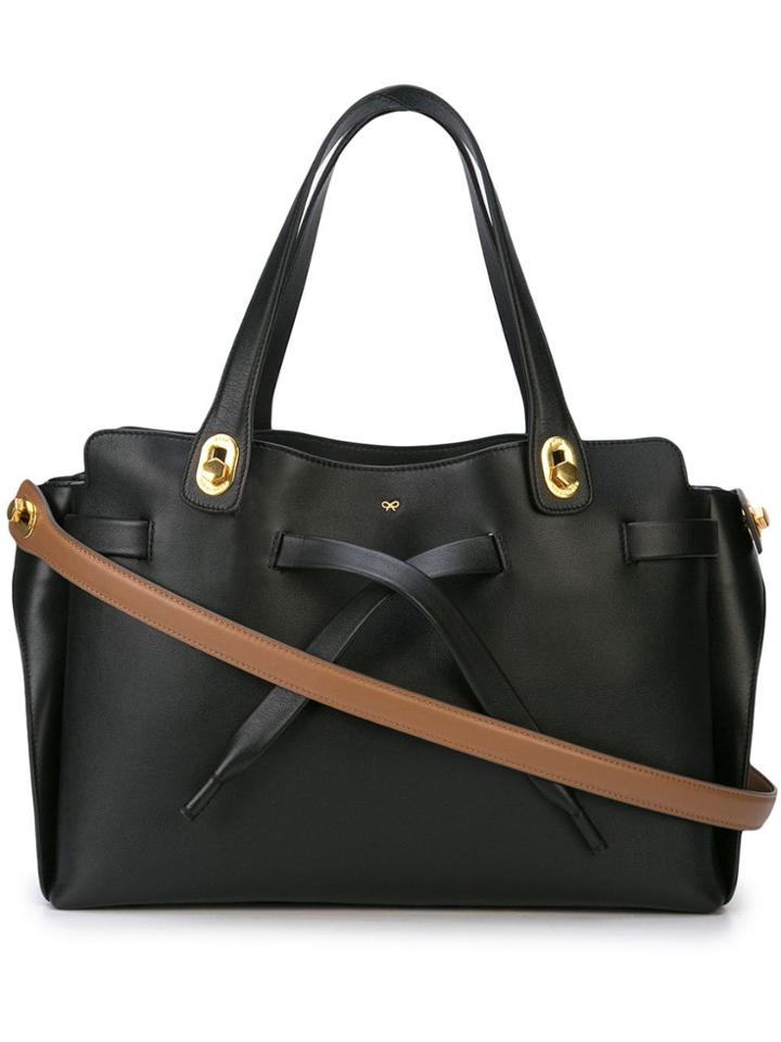 Anya Hindmarch Crossover Strap Tote Bag - Black