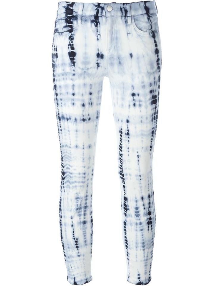J Brand Capri Tie Dye Jeans, Women's, Size: 25, Blue, Cotton/polyester/spandex/elastane