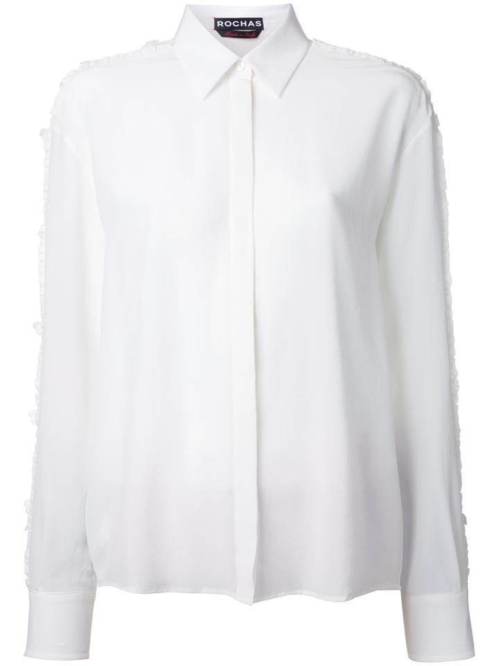 Rochas Classic Shirt, Women's, Size: 42, White, Silk