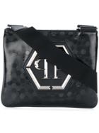 Philipp Plein Skull Embossed Shoulder Bag - Black