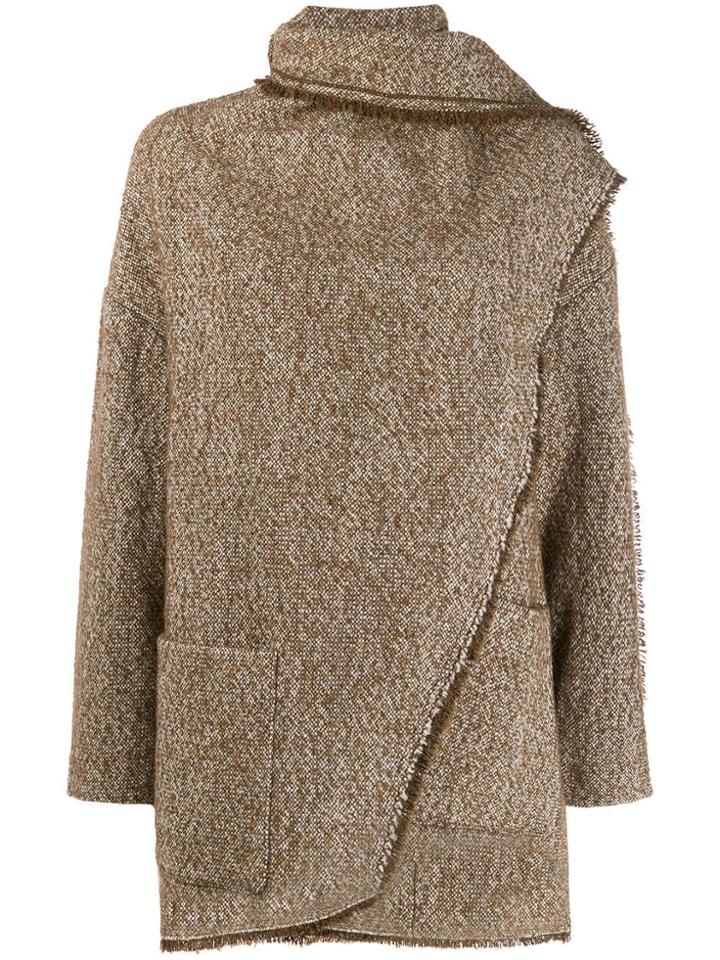 Isabel Marant Étoile Draped Detail Coat - Green