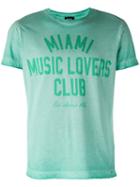 Diesel Slogan Print T-shirt, Men's, Size: Small, Green, Cotton