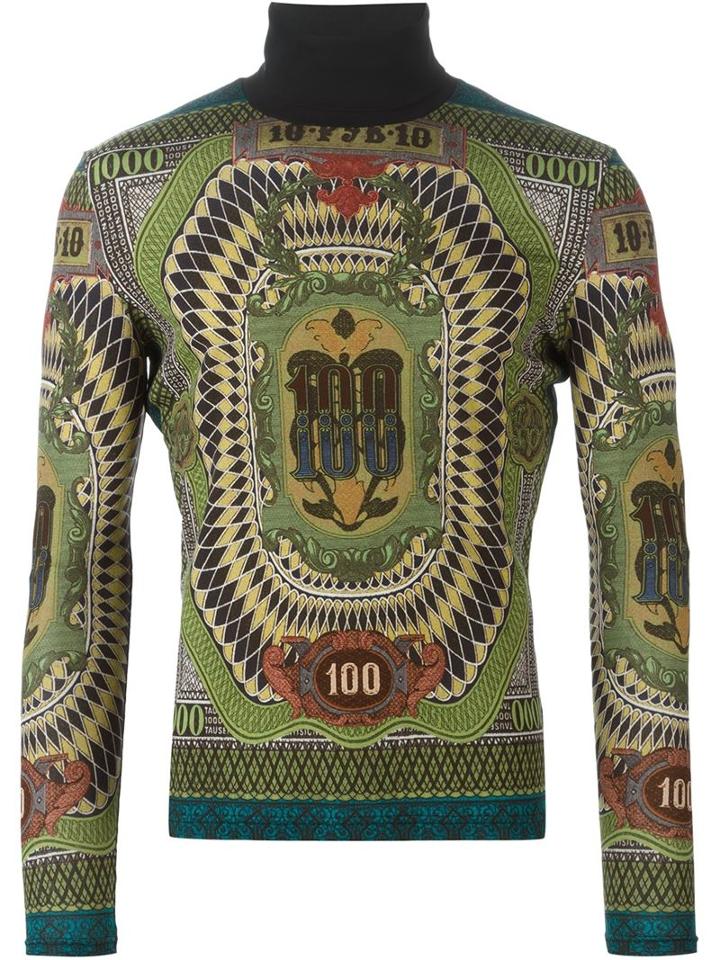 Jean Paul Gaultier Vintage Printed Roll Neck Sweater