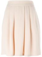 Emporio Armani Pleated Skirt, Women's, Size: 40, Nude/neutrals, Acetate/viscose/polyester