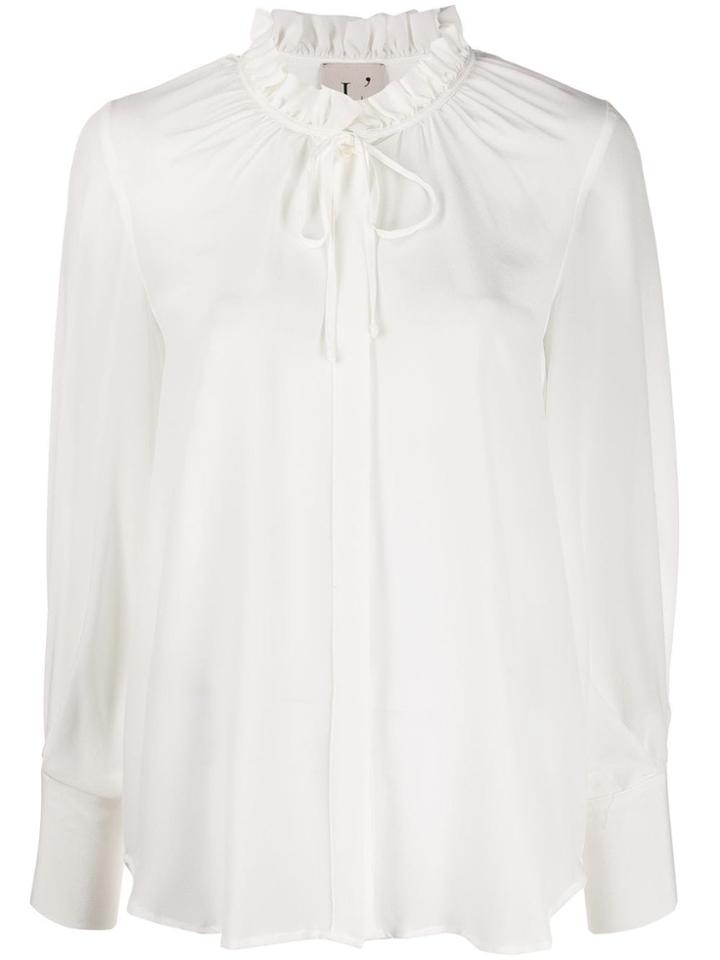 L'autre Chose Camicia 'mary Antoinette' In Seta - White