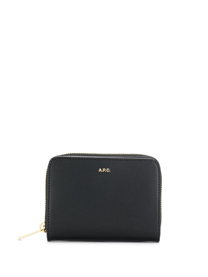 A.p.c. Zip-around Logo Purse - Black