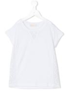 Simple Kids - Embroidered Detail T-shirt - Kids - Linen/flax/viscose - 3 Yrs, White
