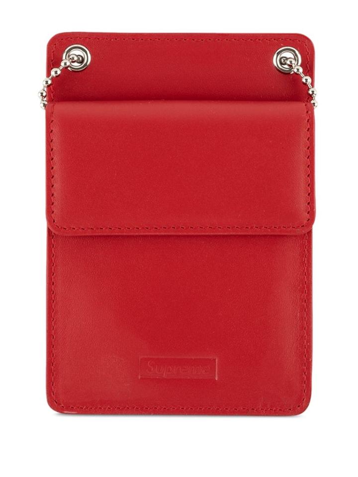 Supreme Leather Id Holder - Red
