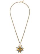Radà Embellished Cross Necklace - Metallic