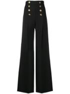 Elisabetta Franchi Nautical Palazzo Pants - Black