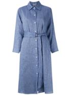 Alcaçuz Belted Maria Shirt Dress - Blue