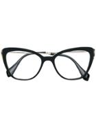 Miu Miu Eyewear Cat-eye Glasses - Black