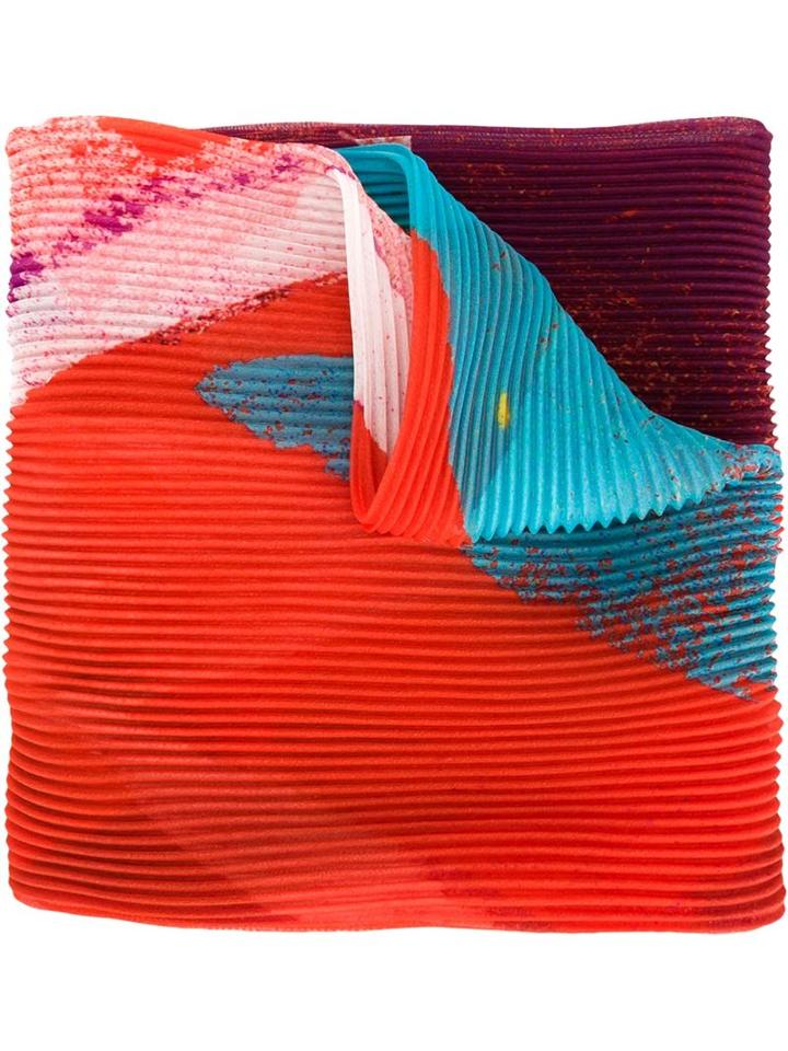 Issey Miyake Cauliflower Collage Print Scarf