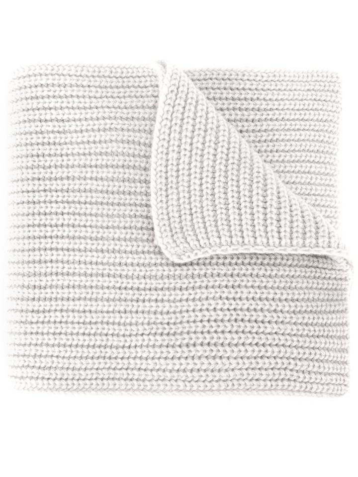Stone Island Cable Knit Scarf, Men's, Nude/neutrals, Polyamide/wool