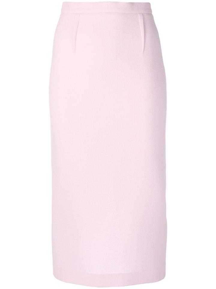 Roland Mouret Arreton Pucker Pencil Skirt - Pink