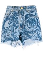 Versace Jeans Couture Paisley Print Shorts - Blue