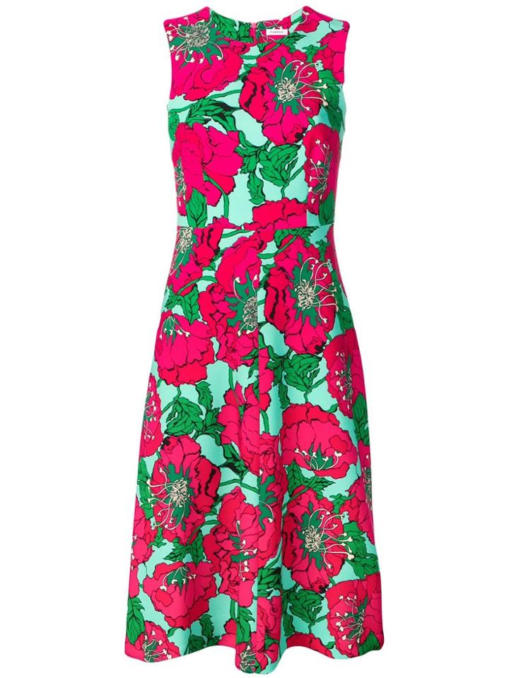 P.a.r.o.s.h. Floral Print Flared Dress - Pink
