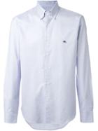 Etro Check Button Down Shirt, Men's, Size: 41, Blue, Cotton