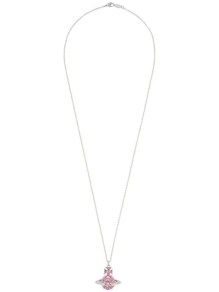 Vivienne Westwood Orb Logo Pendant Necklace - Silver