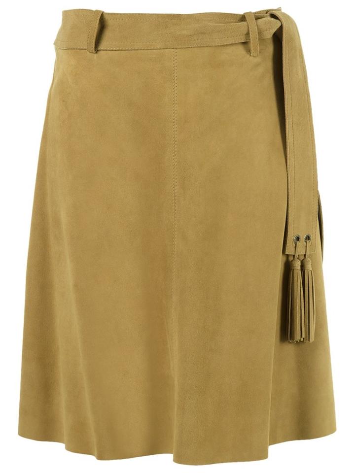Talie Nk Leather Skirt, Women's, Size: 36, Brown, Leather