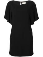 Saint Laurent Draped Sleeves Dress - Black