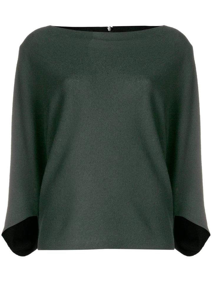 Chalayan Signature Drape Boat Neck Blouse - Black