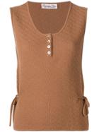 Christian Dior Vintage 1970's Knitted Top - Brown