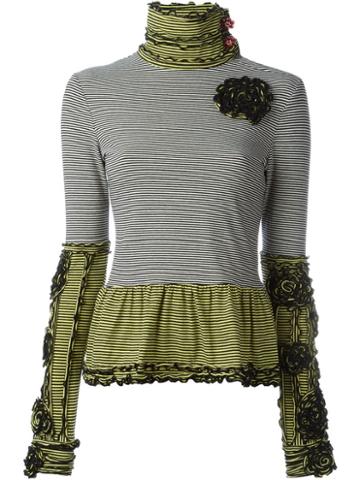 Ryan Lo Ruffle Stripes Top